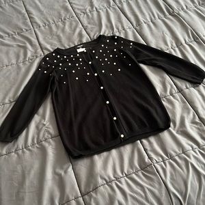 black & pearl cardigan